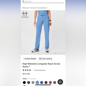 Figs Livingston Scrub Pants- Ceil Blue